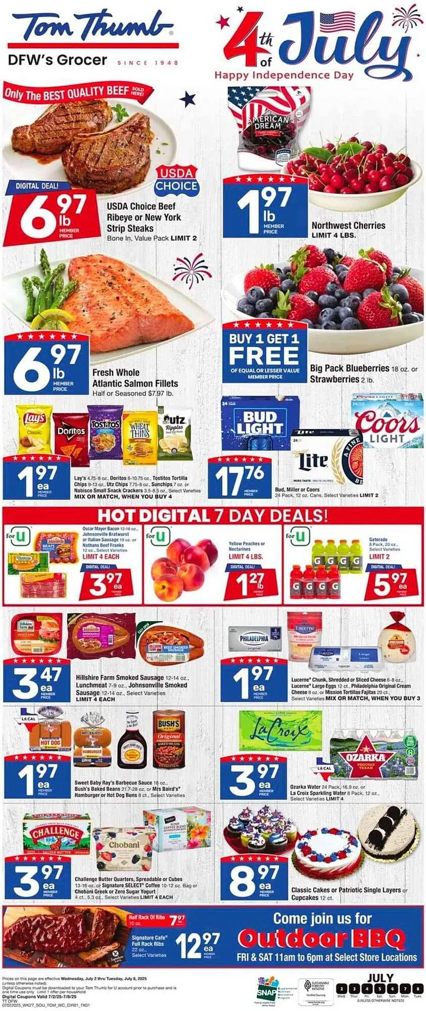 Weekly ad Tom Thumb Weekly Ad from July 2 to July 8 2025 - Page 1