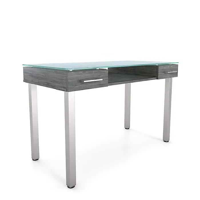 Union & Scale™ Prestige 47"W Glass Computer and Writing Desk,