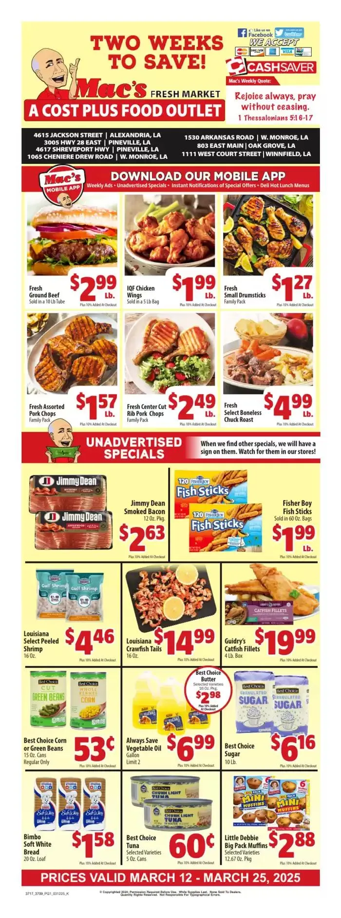 Current special promotions - 1