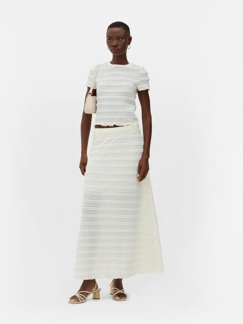 Sheer Lace Maxi Skirt