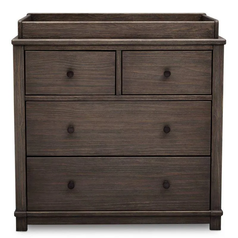 Simmons Kids' Monterey 4 Drawer Dresser with Changing Top and Interlocking Drawers