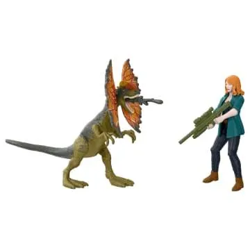 Jurassic World Dominion Human & Dino Pack Claire & Dilophosaurus, 4 Years & Up