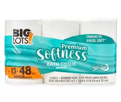 Premium Bath Tissue, 12 Mega Rolls