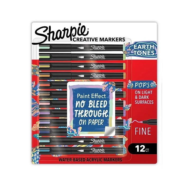 Sharpie Creative Markers Earth Tones Liquid Ink Markers,