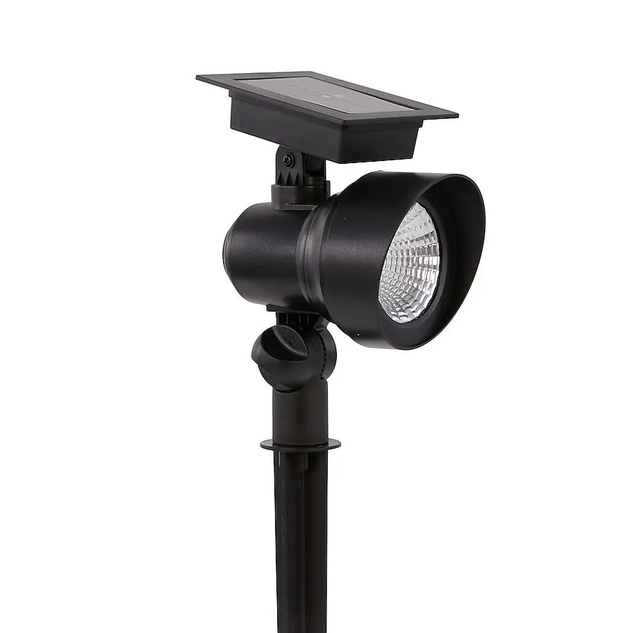 Harbor Breeze 20 -Lumens Black Solar LED Flood light