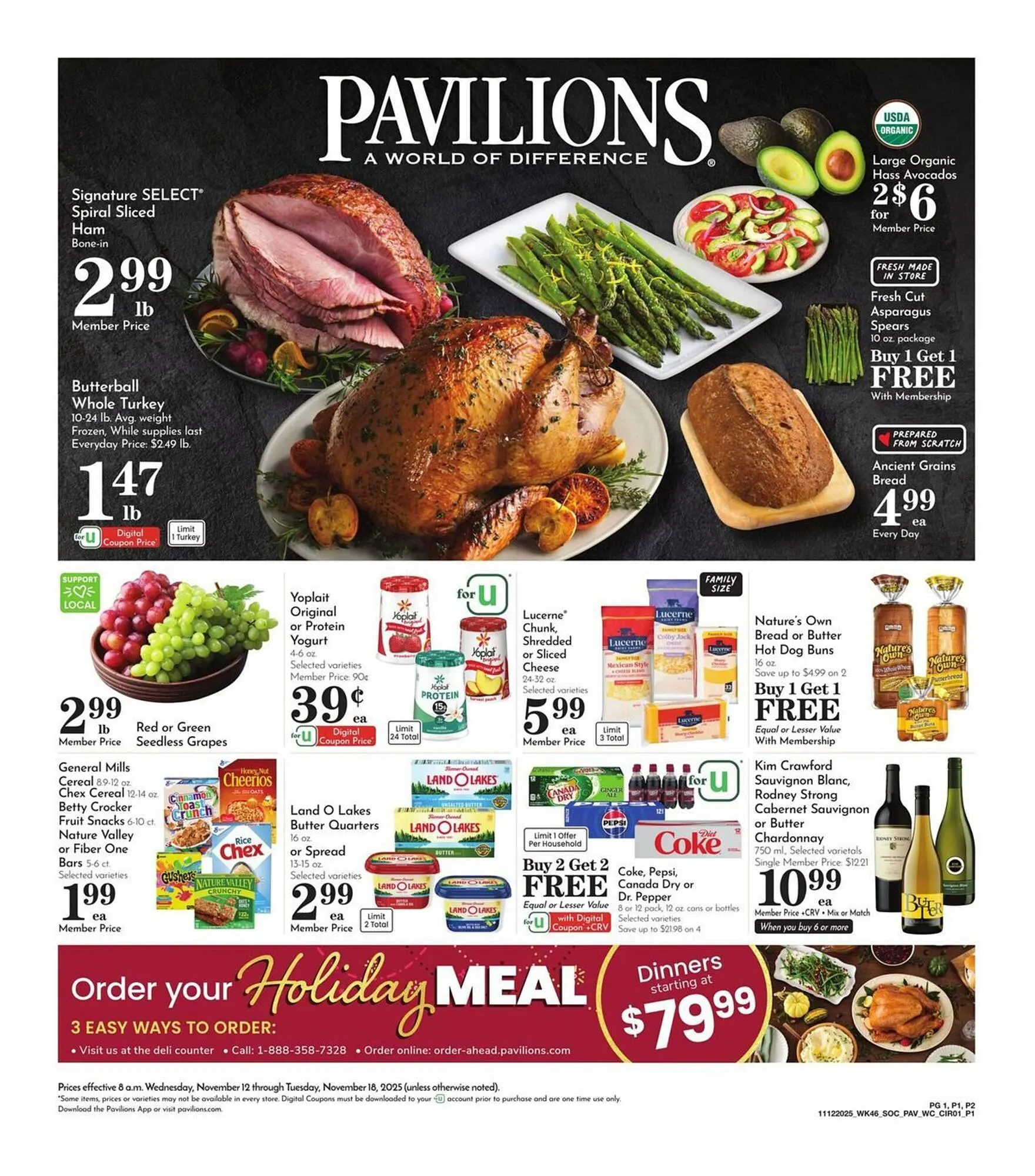 Weekly ad Pavilions weekly ad from November 12 to November 18 2025 - Page 1