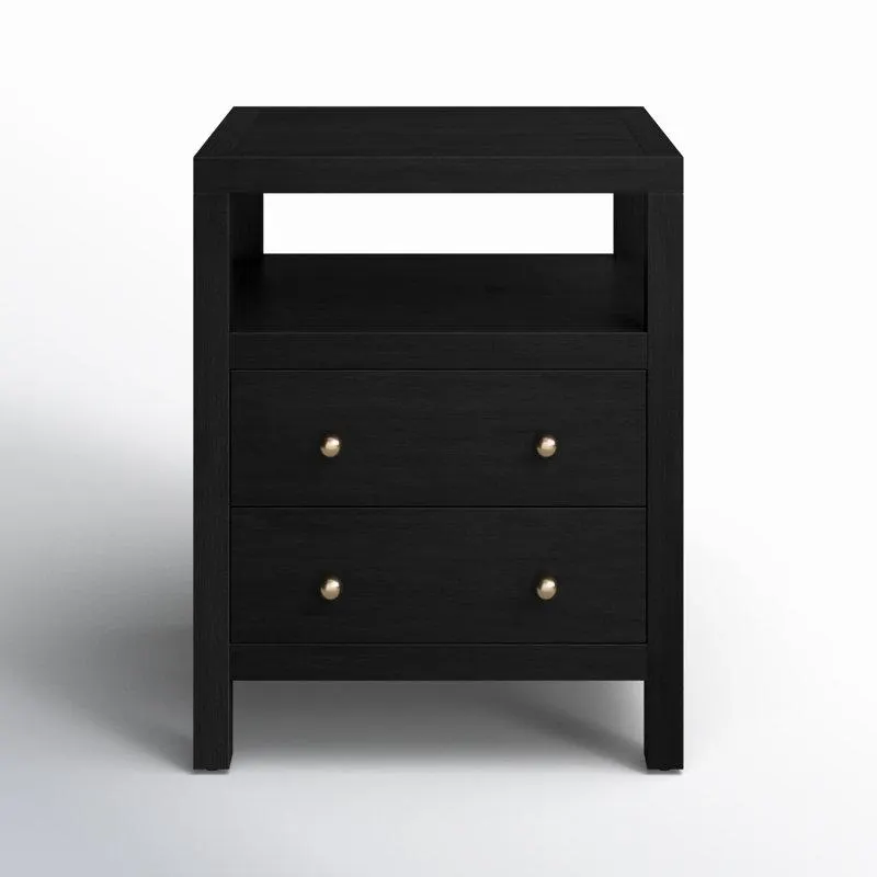 Antique Coffee Celine 21" 2-Drawer Nightstand