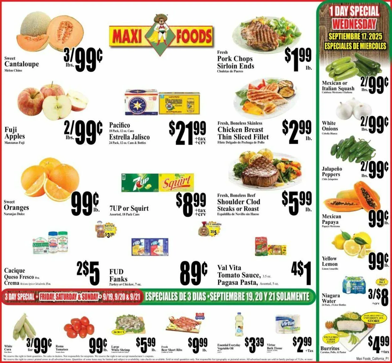 Weekly ad Maxi Foods Current weekly ad from September 17 to September 23 2025 - Page 1
