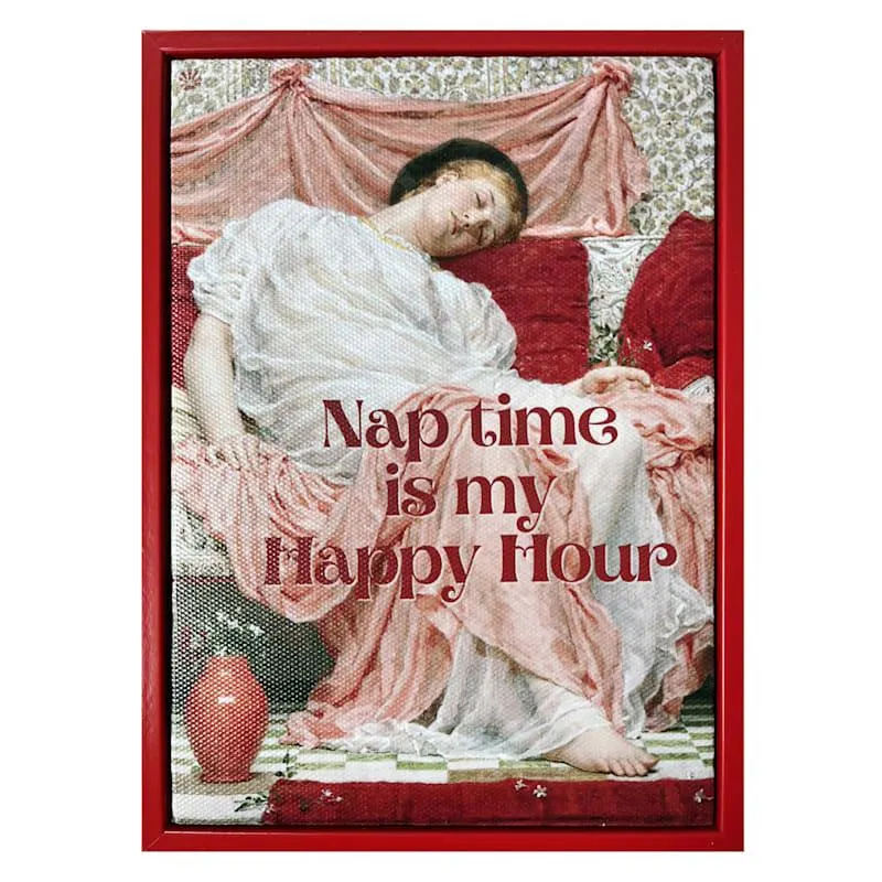 Nap Time Is My Happy Hour Canvas, 5x7