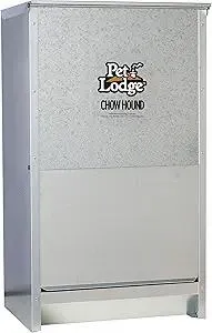 Pet Lodge® Automatic Dog Feeder | Chow Hound Outdoor Pet Feeder for Large Dogs | Tough Galvanized Steel | Made in USA | 50 Pound