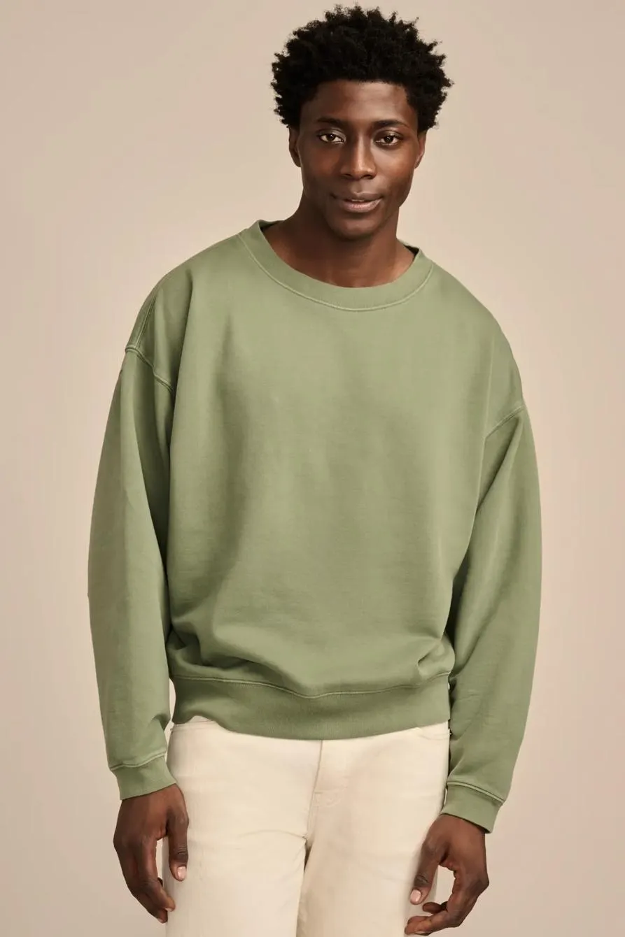 relaxed fleece crew sweatshirt