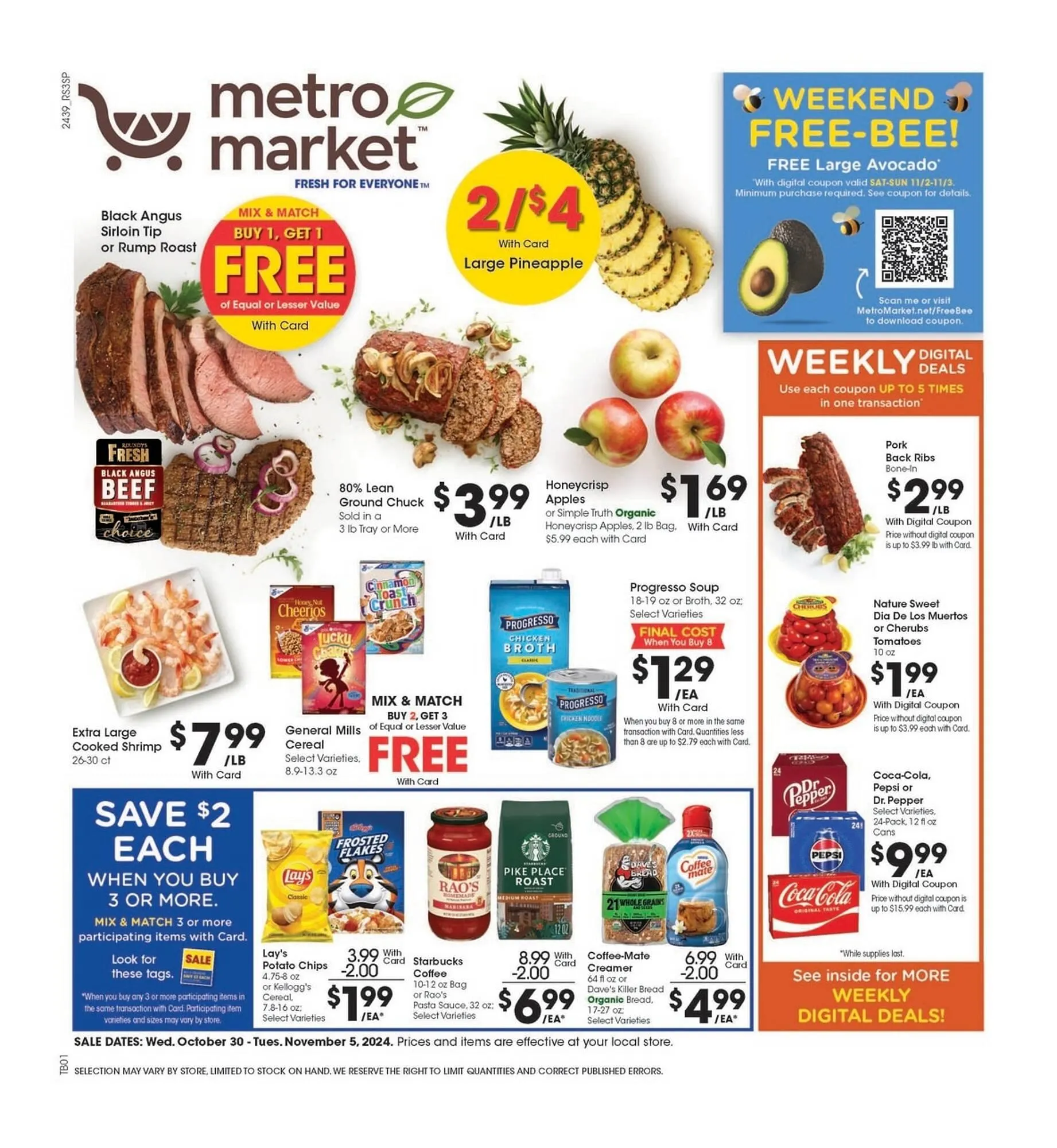 Weekly ad Metro Market ad from October 30 to November 5 2024 - Page 1