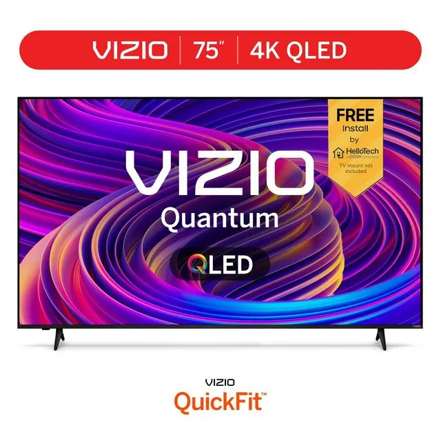 VIZIO 75" Class Quantum 4K QLED HDR Smart TV (NEW) M75Q6-L4