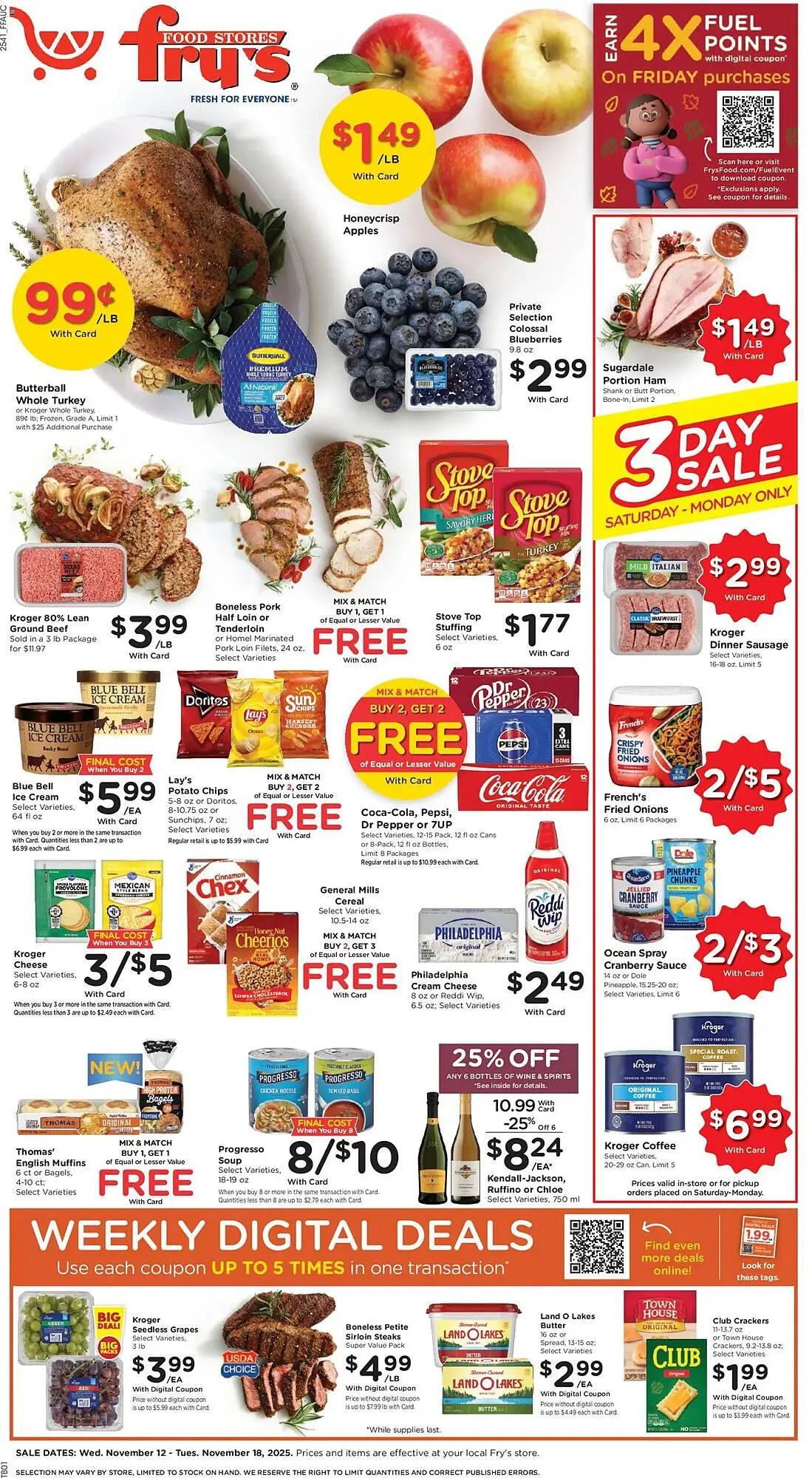 Weekly ad Fry's weekly ad from November 12 to November 18 2025 - Page 1