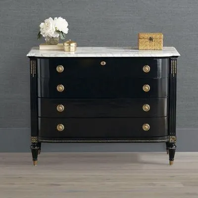 Regency 4-Drawer Bow Front Chest