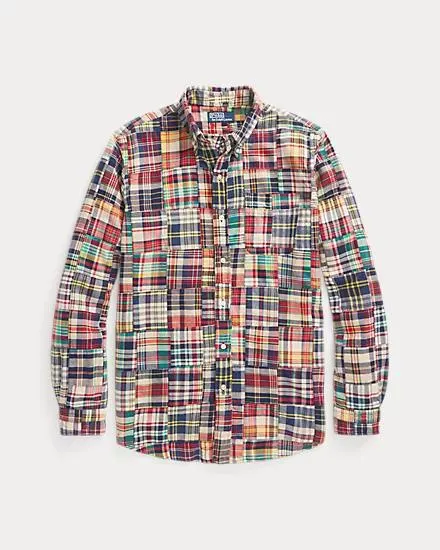 Classic Fit Patchwork Madras Shirt