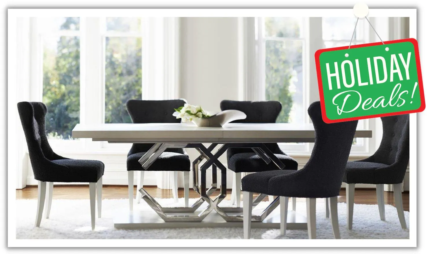 Bernhardt Silhouette Rectangular Dining Room Set With Adjustable Glides