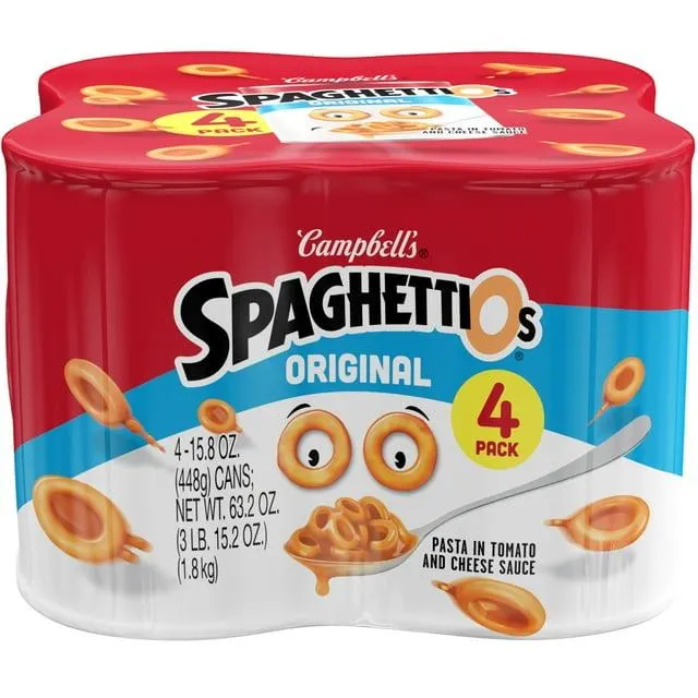 SpaghettiOs Original Canned Pasta, 15.8 oz Can (Pack of 4)