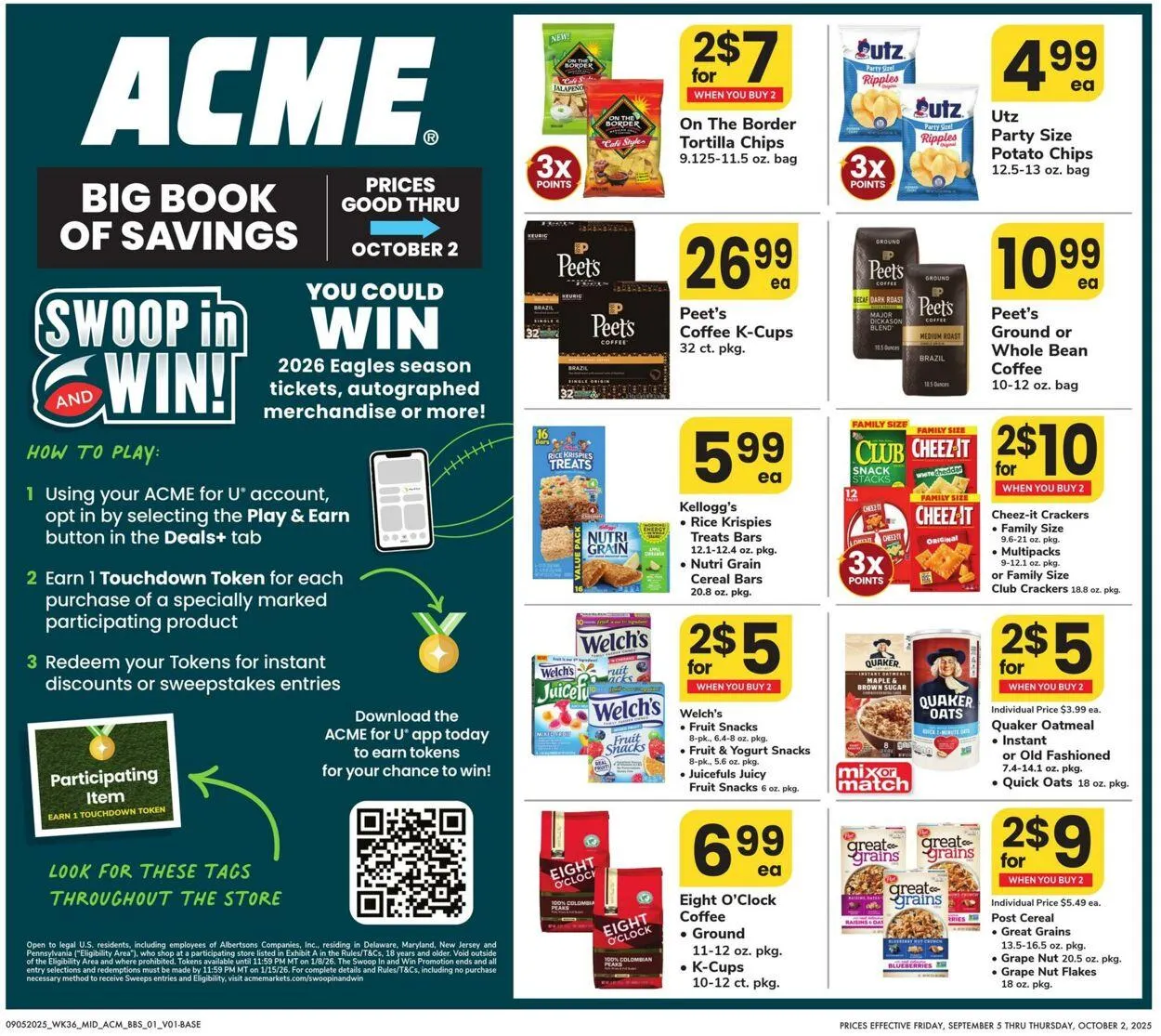 Weekly ad Acme Current weekly ad from September 5 to October 2 2025 - Page 1