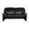 Atlanta 2-Seater Sofa in Black Leather from Laauser