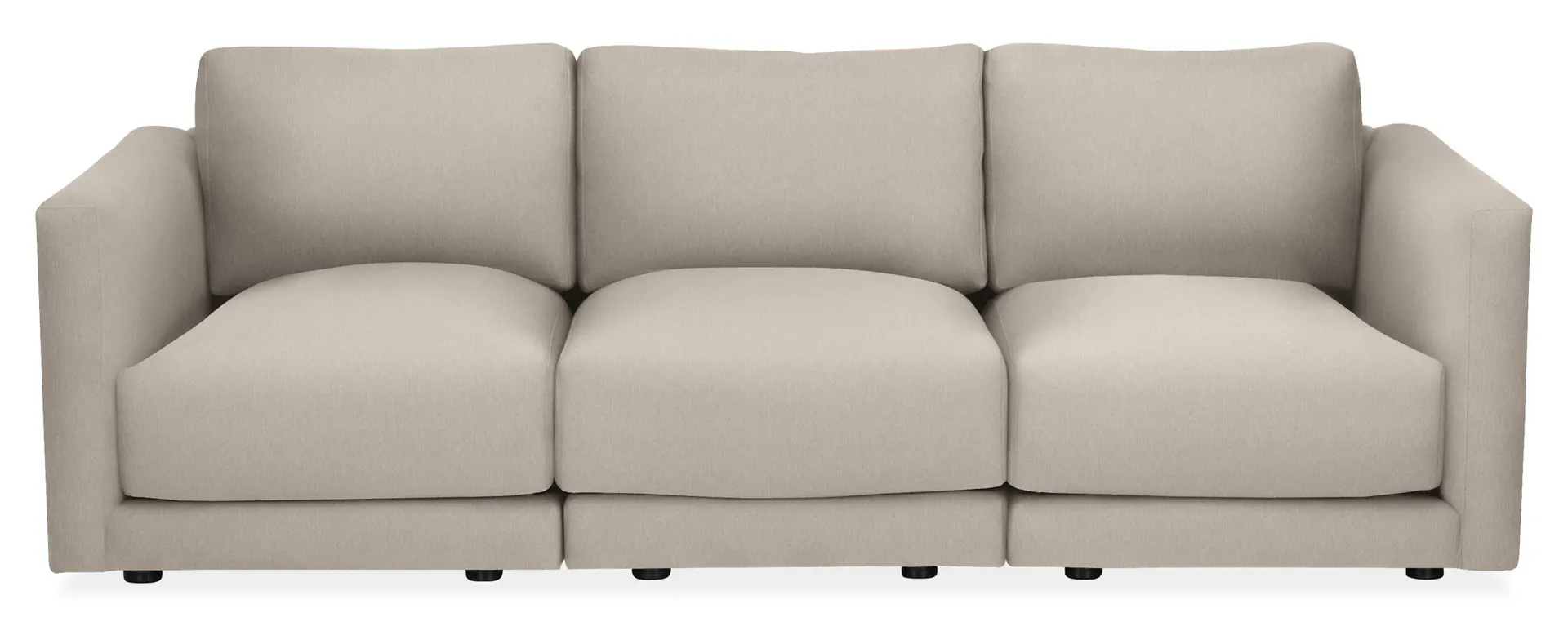 Clemens 107" Three-Piece Modular Sofa in Flint Oatmeal