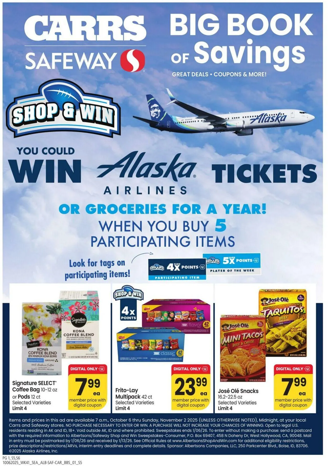 Weekly ad Carrs from October 6 to November 2 2025 - Page 1