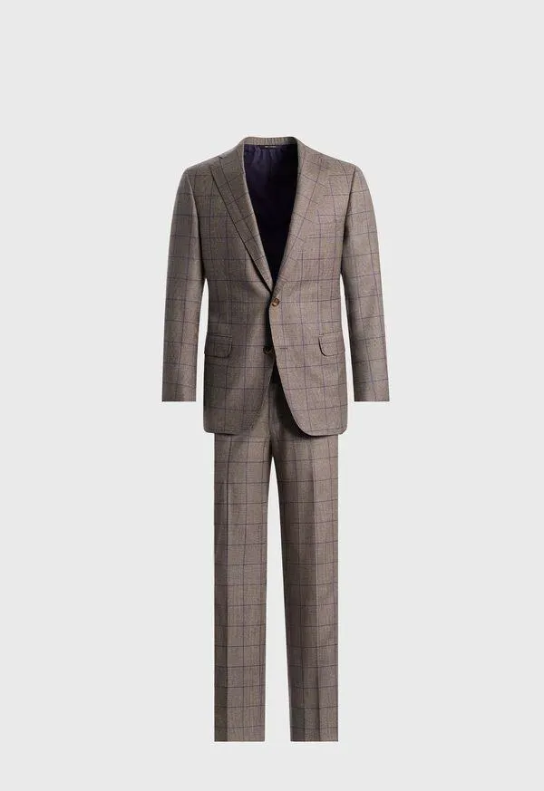 Super 130s Wool Deco Plaid Suit