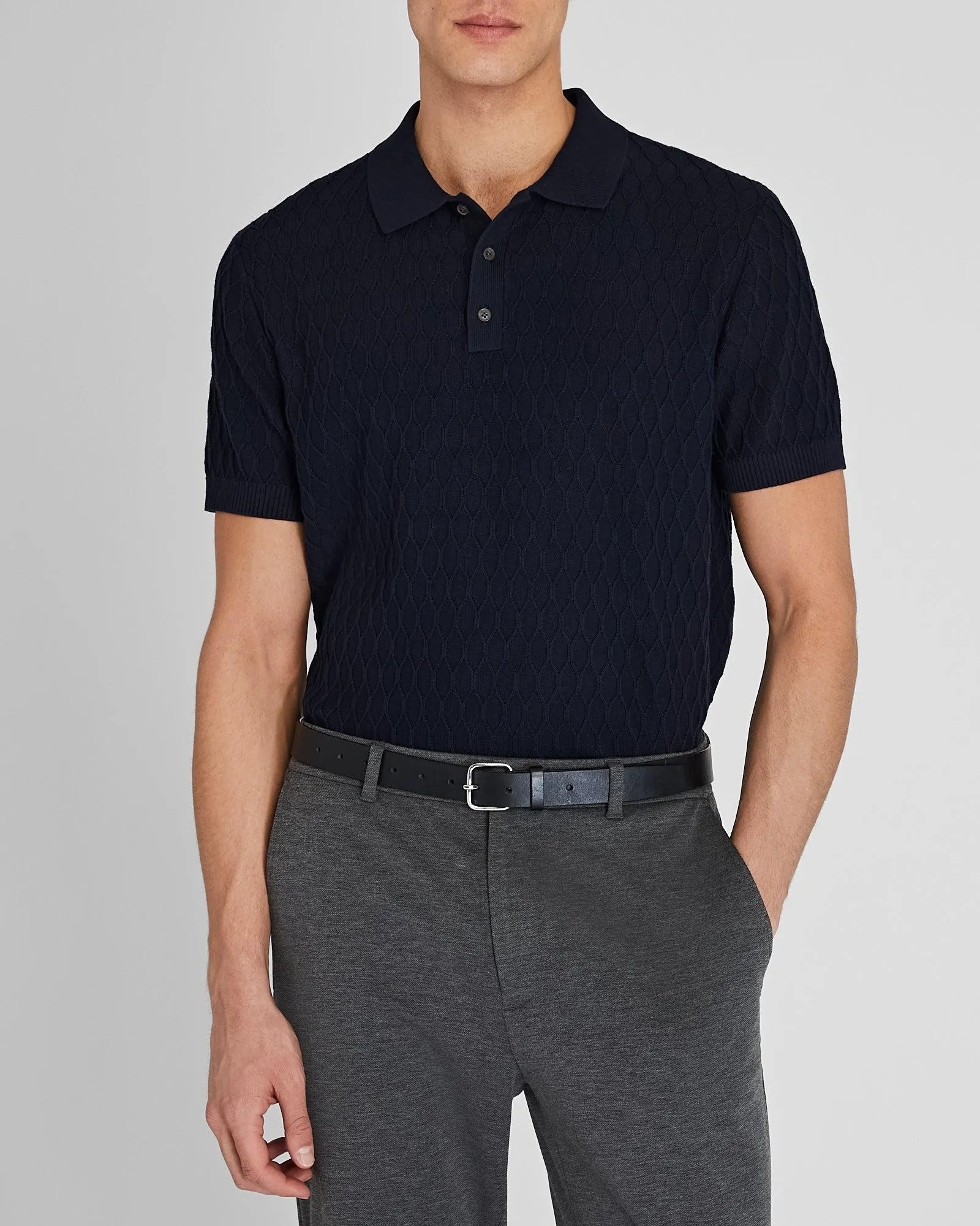 Short-Sleeve Diamond Polo