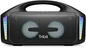 Tribit StormBox Blast Portable Speaker: 90W Loud Stereo Sound with XBass, IPX7 Waterproof Bluetooth Speaker with LED Light, Bluetooth 5.3&TWS, Custom EQ, 30H Playtime for Outdoor