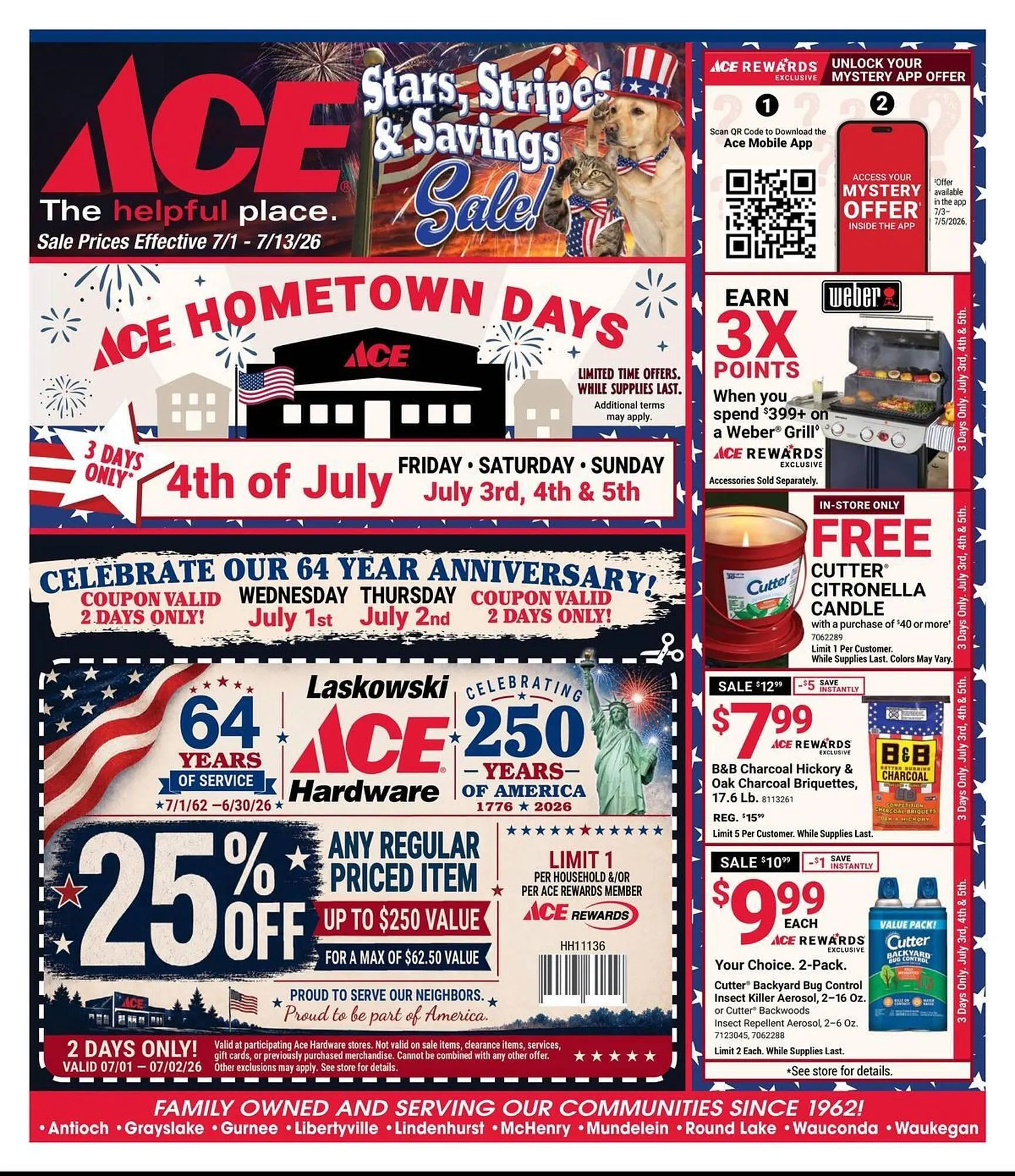 Weekly ad Ace Hardware flyer from July 1 to July 13 2026 - Page 1