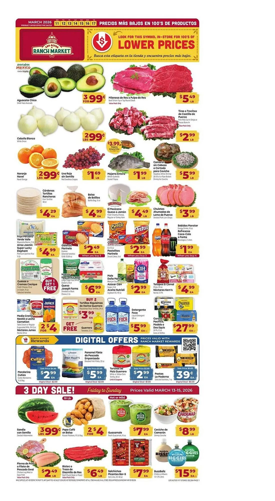 Los Altos Ranch Market weekly ad - 1