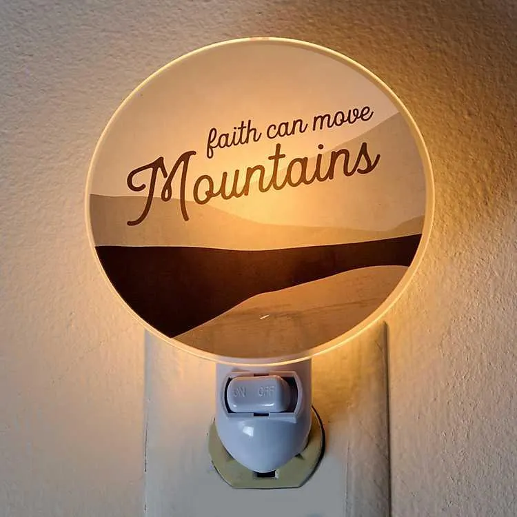 Faith Can Move Mountains Night Light