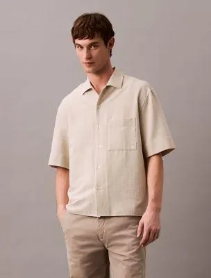 Seersucker Stripe Relaxed Shirt