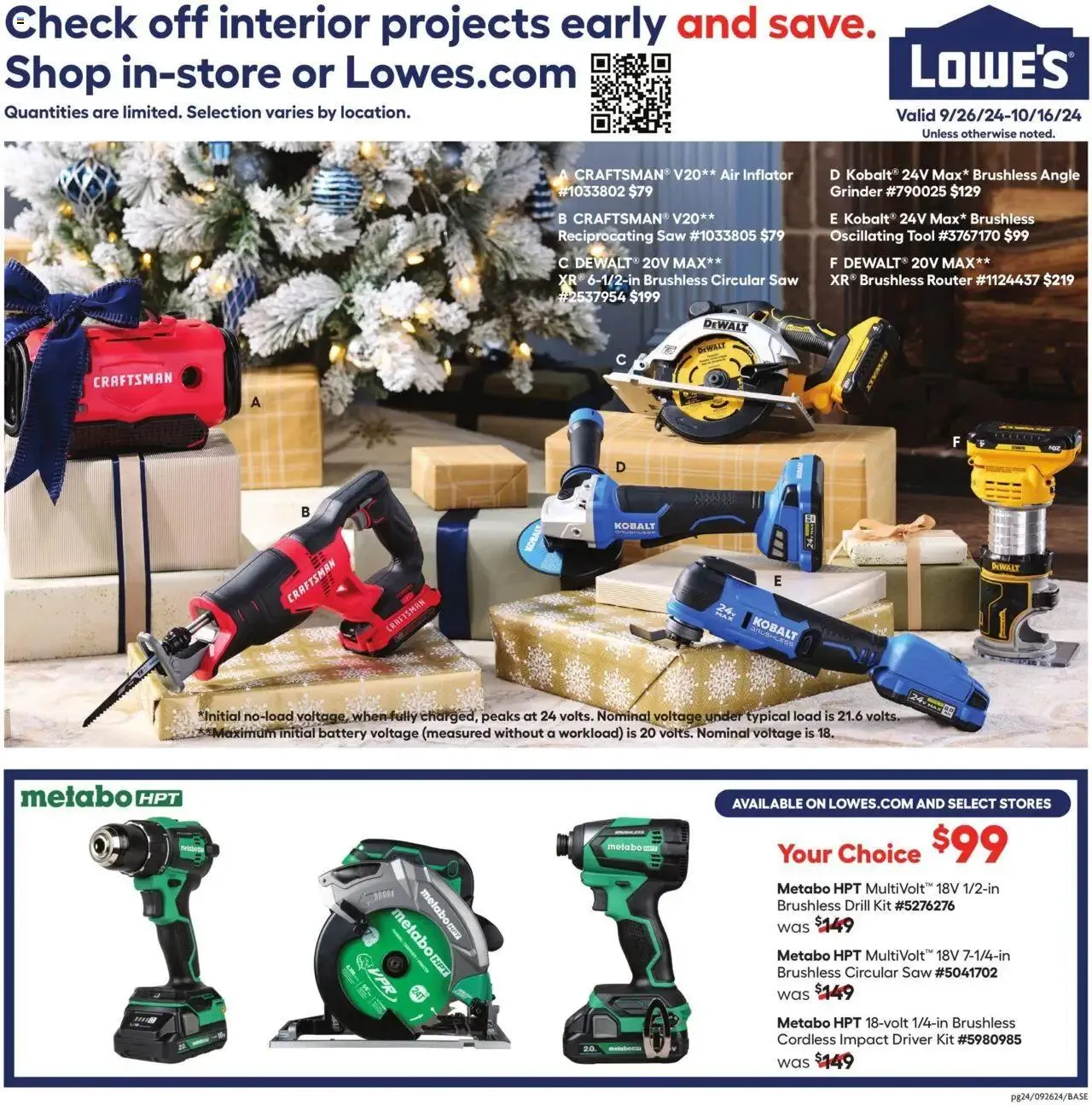 Weekly ad Lowe's - In Store Promotion from September 26 to October 16 2024 - Page 24
