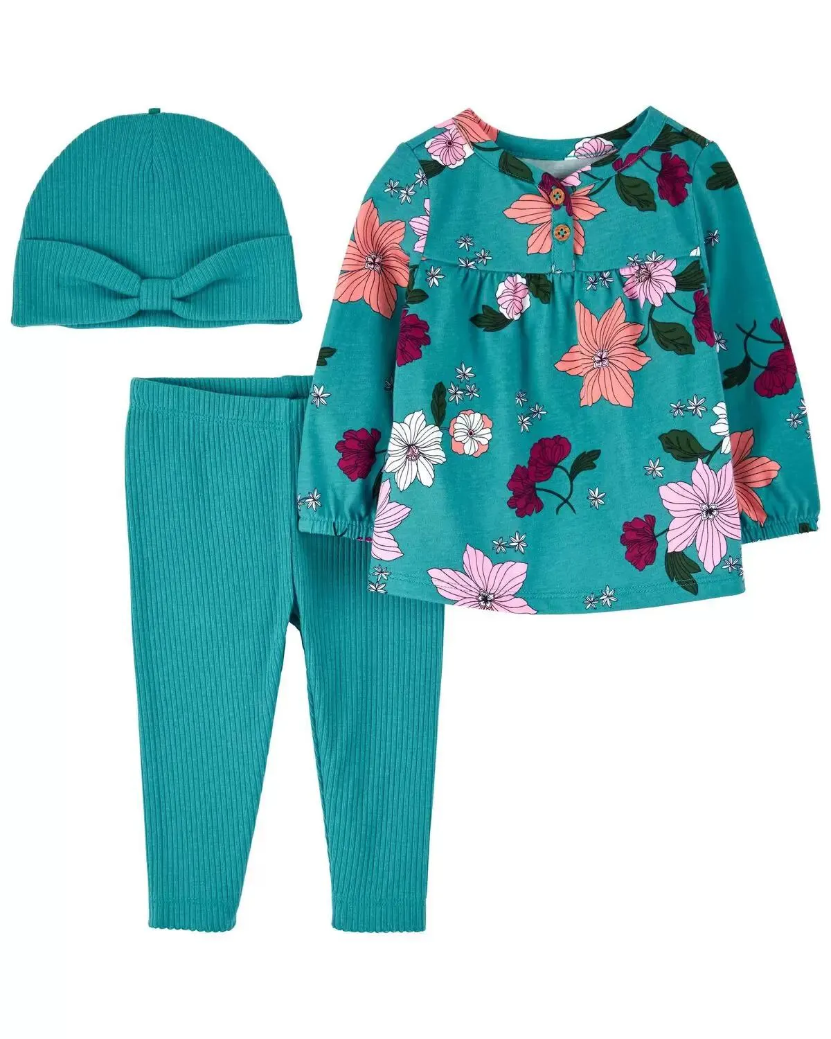 Baby 3-Piece Floral Outfit Set