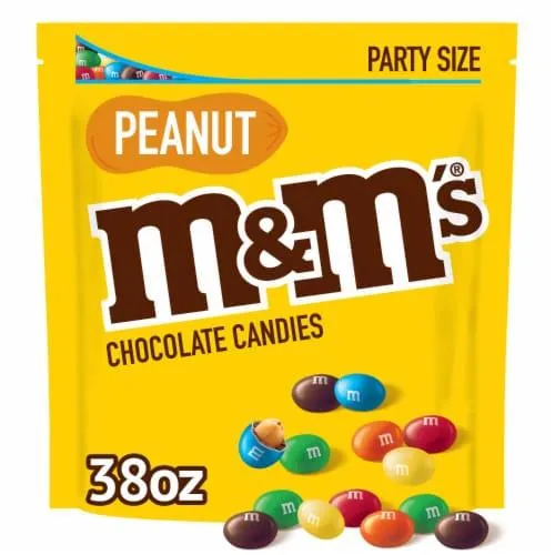 M&M'S Peanut Milk Chocolate Candy Party Size Bag