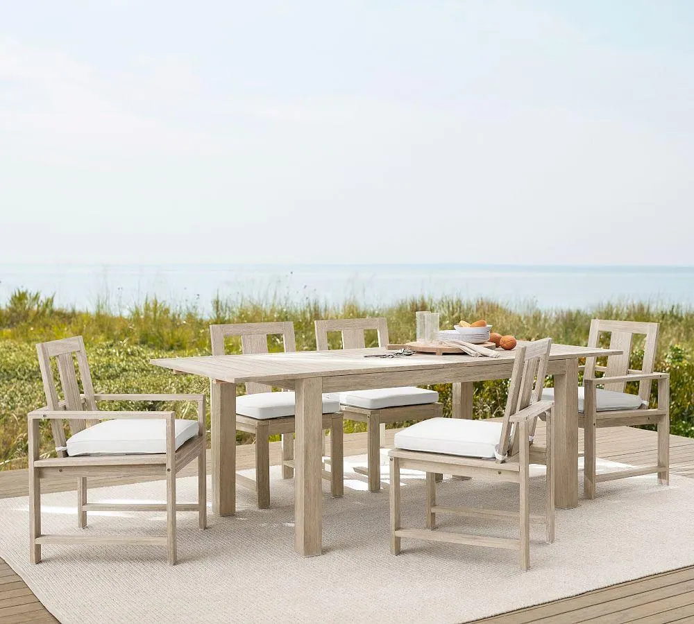 Indio Eucalyptus Extending Outdoor Dining Table (61"-86")