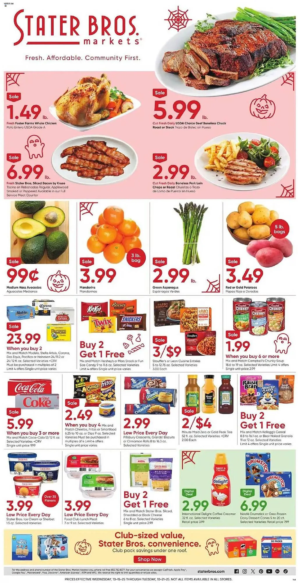 Weekly ad Stater Bros weekly ad from October 15 to October 21 2025 - Page 1