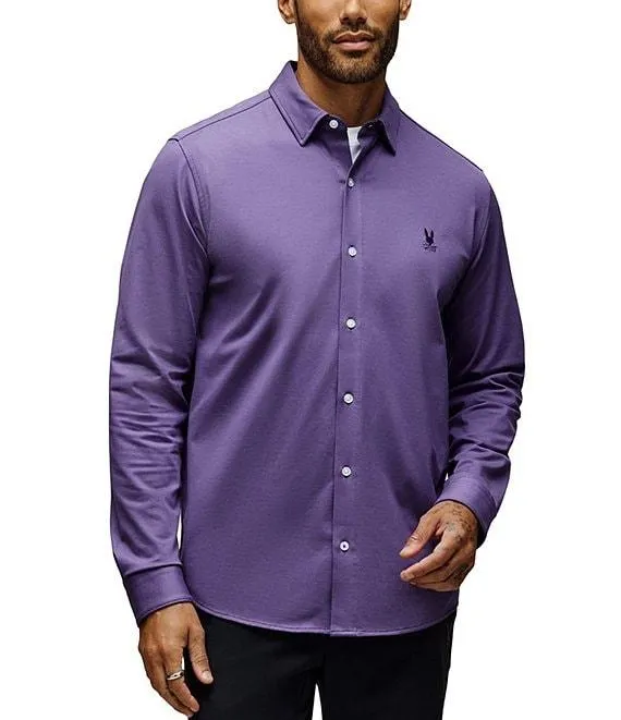 Jackson Classic Fit Stretch Knit Spread Collar Solid Dress Shirt