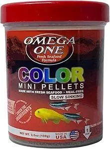 Omega One Color Mini Pellets, Sinking, 3.5 oz
