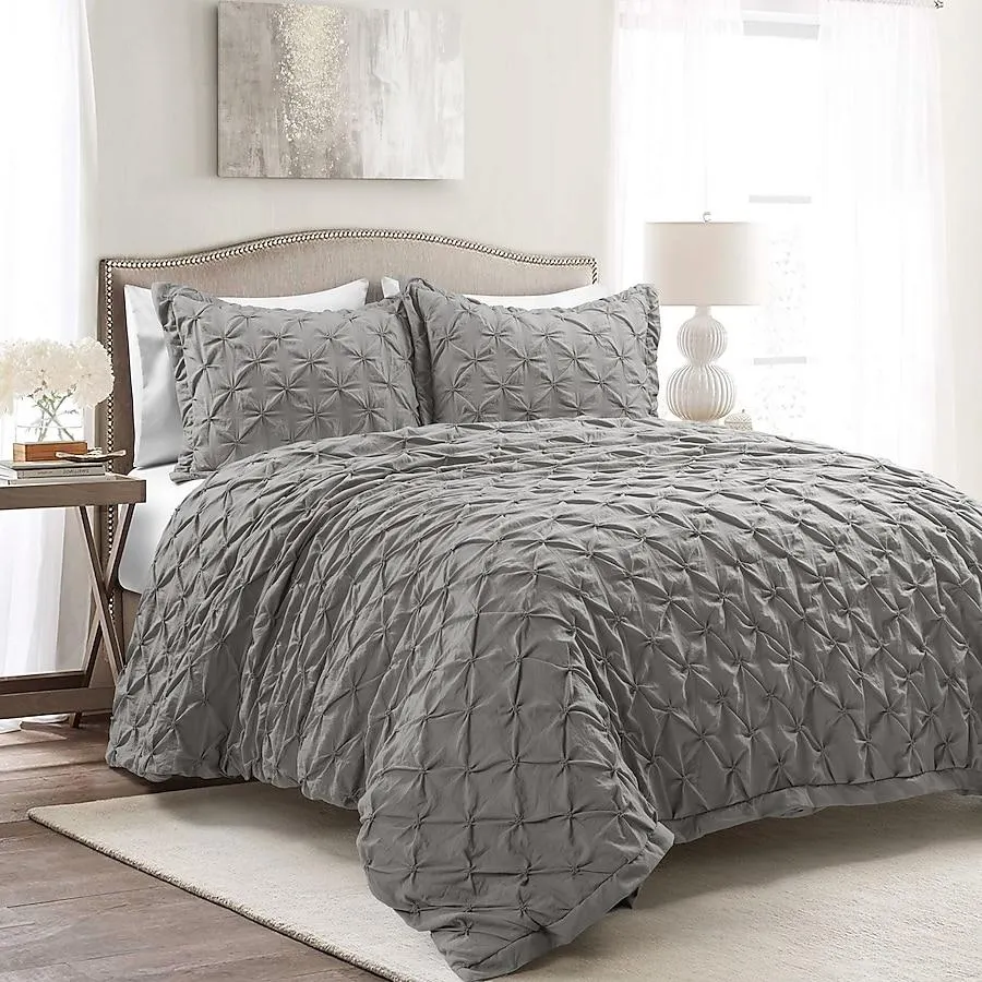 Lush Decor Gray Solid King Duvet
