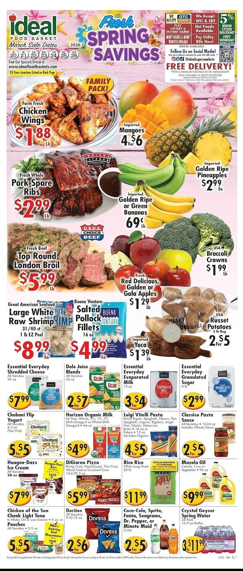 Weekly ad Ideal Food Basket circular from March 20 to March 26 2026 - Page 1