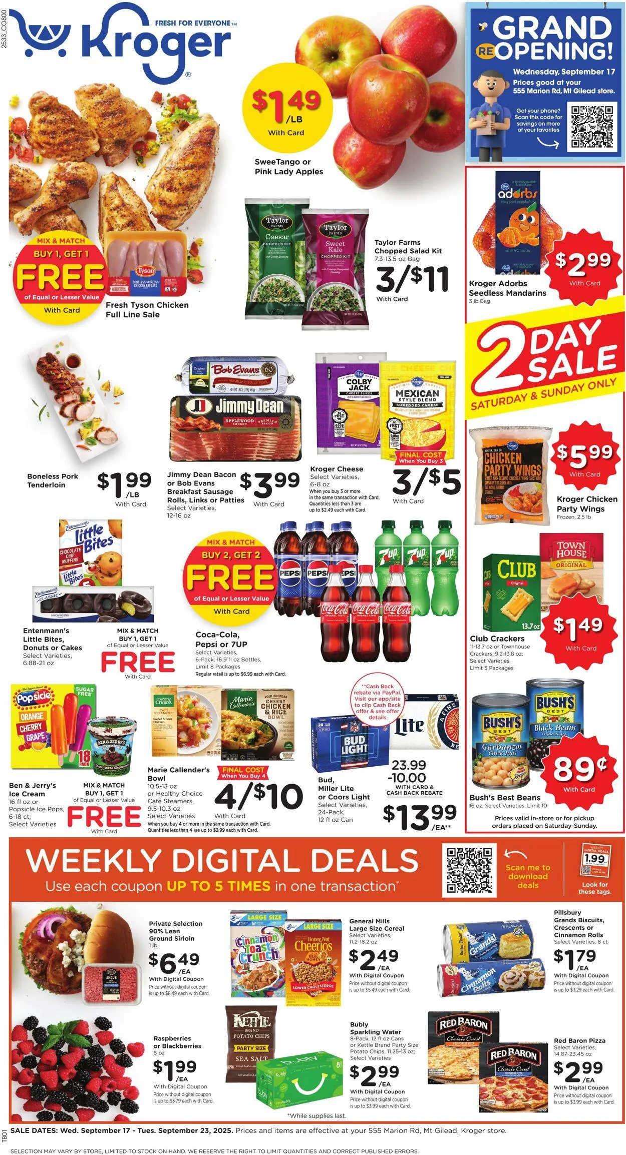 Weekly ad Kroger Current weekly ad from September 17 to September 23 2025 - Page 1