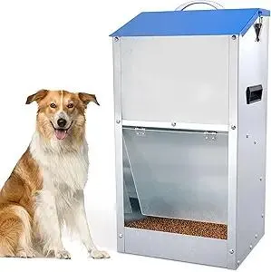 Automatic Dog Feeder Outdoor Dog Feeder for Large Dogs Large Breed Dog Food Dispenser, 25LBS Capacity Pets Feeder Gravity Food Feeder