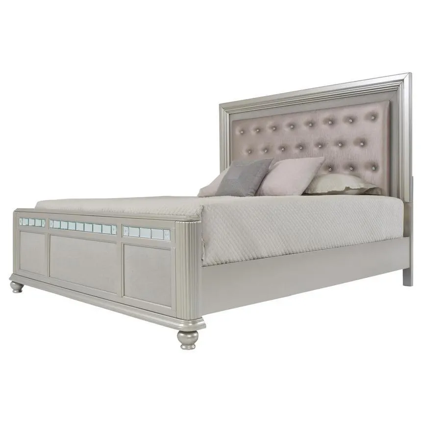 Kaleidoscope Silver King Panel Bed