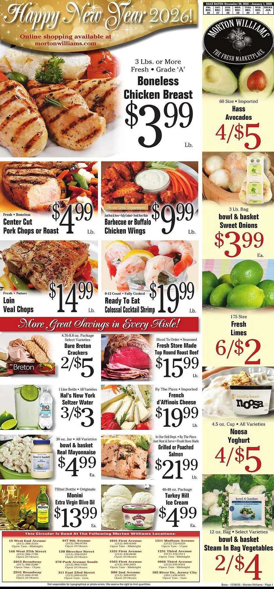 Weekly ad Morton Williams weekly ad from December 26 to January 1 2026 - Page 1