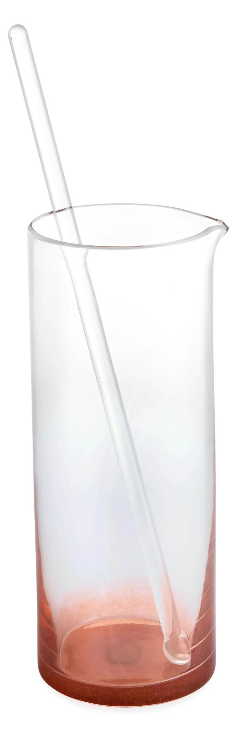 Orlie Glass Pitcher with Stir Stick in Apricot