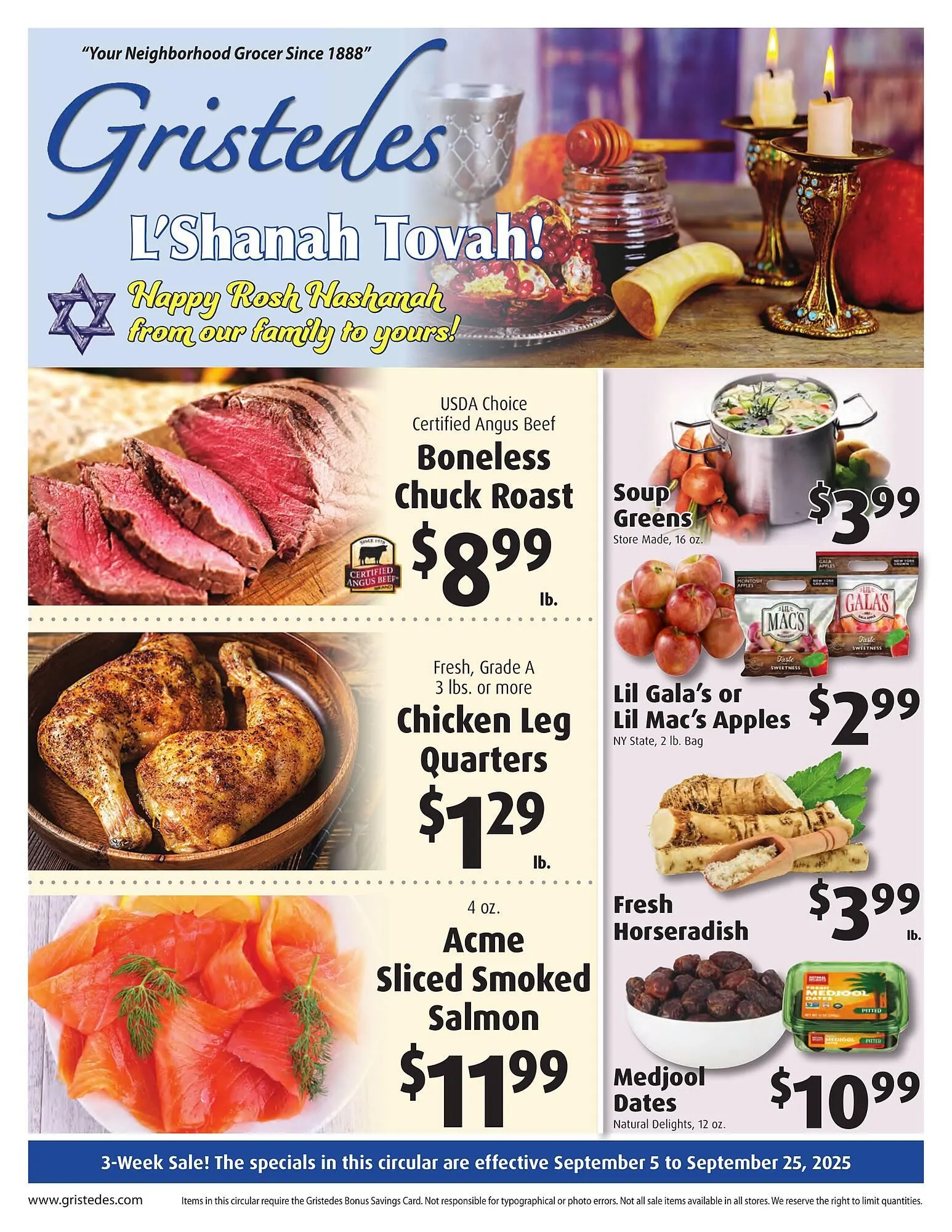 Weekly ad Gristedes circular from September 5 to September 25 2025 - Page 1