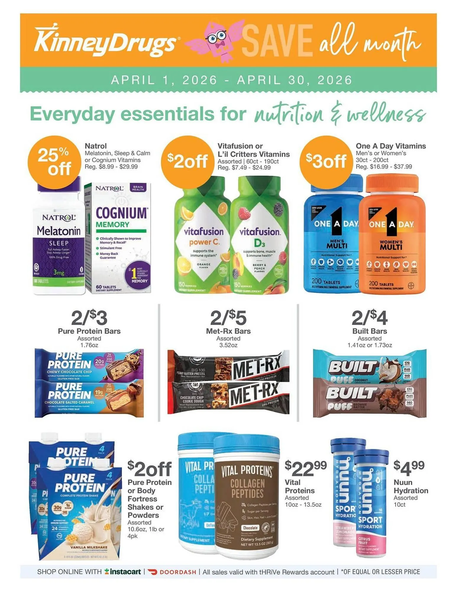 Kinney Drugs weekly ad - 1