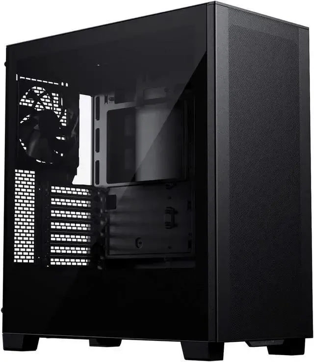 Phanteks XT Pro, Mid-Tower Gaming Chassis, High Airflow Performance Mesh, Tempered Glass Window, 1x M25-120 Black fan included, Black